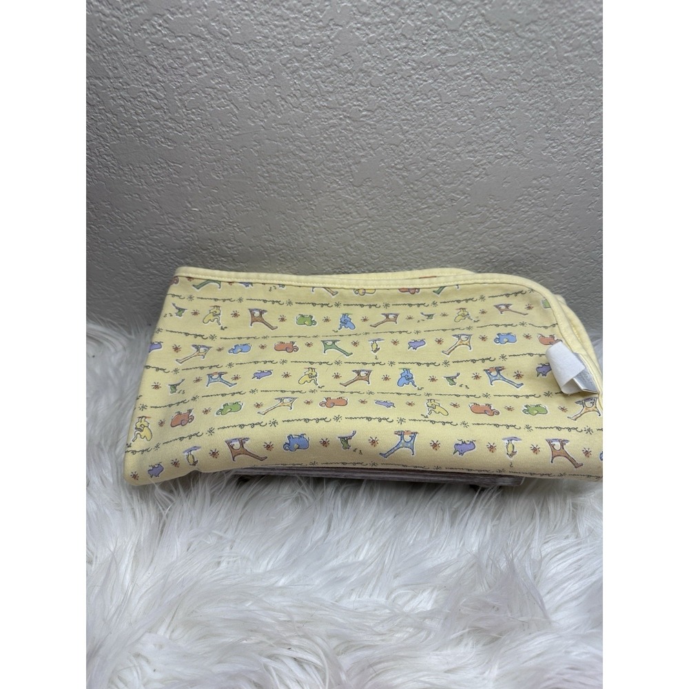 $32 🌙 Vintage Carter's John Lennon Giraffe Yellow Baby Blanket Flaw Cotton